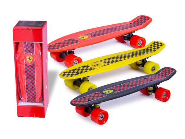 Skateboard Ferrari in Box, 57cm, 3-fach sortiert, einzeln