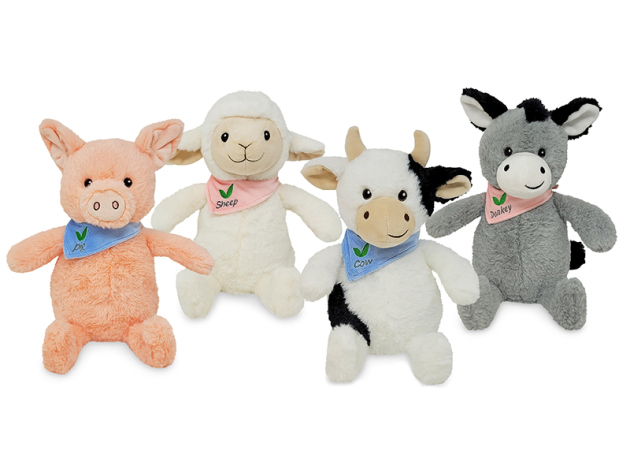 Plüsch "Farmtiere" nachhaltig; 25 cm; 4-fach sortiert; einzeln