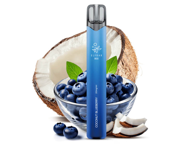 ELFBAR 800 - "Coconut Blueberry" (Kokusnuss, Blaubeere) - E-Shisha - 20 mg - 800 Züge