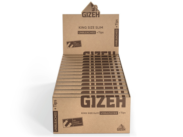 Gizeh Black King Size Slim 26 booklets each 34 leaves + 34 Tips