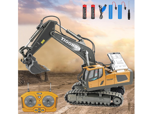 Ferngesteuerter Bagger mit Schaufel, 680°, Licht & Soundeffekten; UVP: 29,99 Euro