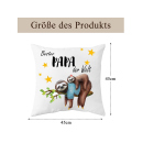 Kissenbezug "Bester Papa der Welt": 45 x 45 cm; Faultier; UVP: 9,99 Euro