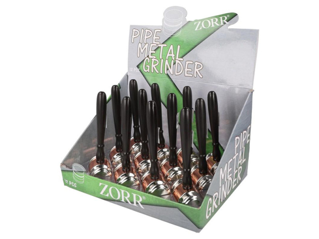 Grinder "Pipe"; Metall; 4 tlg.; 12er Display