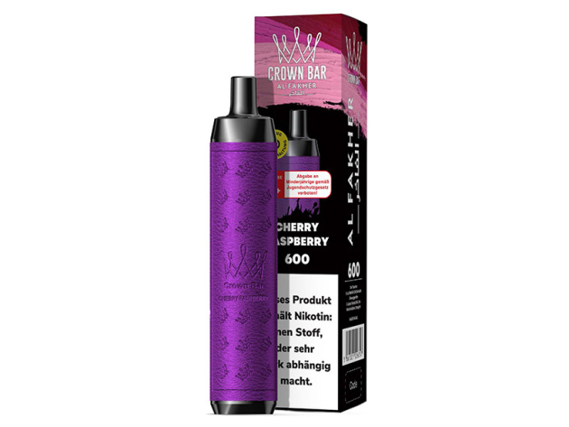 Al Fakher Crown Bar 600 - Cherry Raspberry (Kirsche, Himbeere) - E-Shisha - 20 mg - 600 Züge