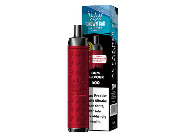 Al Fakher Crown Bar 600 - Gum Flavour (Kaugummi) - E-Shisha - 20 mg - 600 Züge