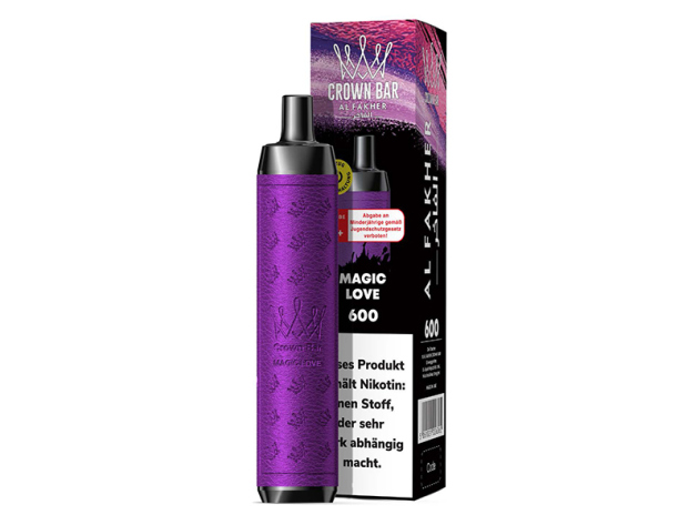 Al Fakher Crown Bar 600 - Magic Love (Passionsfrucht, Wassermelone) - E-Shisha - 20 mg - 600 Züge