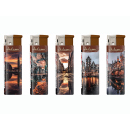 Elektrofeuerzeuge "CITY REFLECTION", 5-fach...