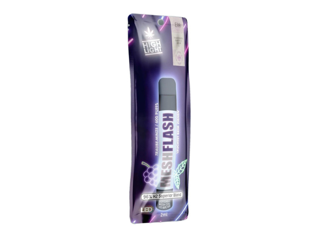 Highlight-Meshflash H2 Superior - Traube-Minze - E-Shisha - 2 ml - H2 96 %