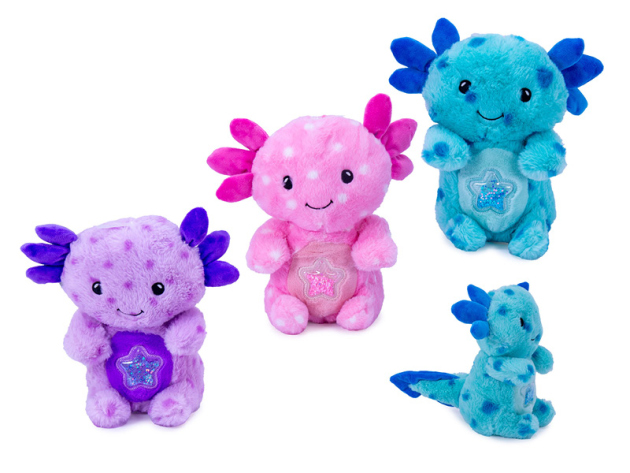 Axolotl sitzend, 27 cm, 3-fach sortiert, einzeln