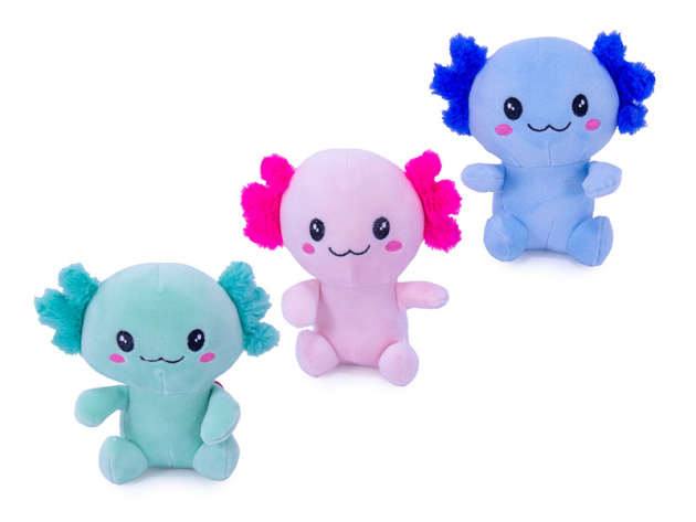 Axolotl sitzend, 15 cm, 3-fach sortiert, einzeln