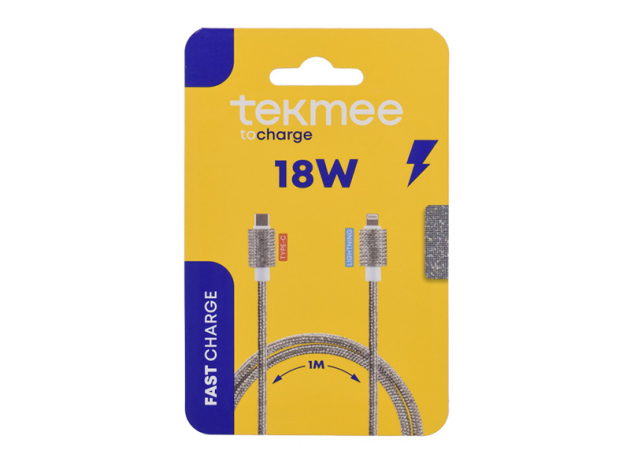 Tekmee Ladekabel, 1m; Type-C auf Lighting, 18W, mit Strasssteinen