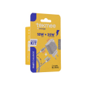 Tekmee Ladekabel, 1m; Type-C auf Lighting, 18W Kabel + 20W Netzstecker mit Strasssteinen