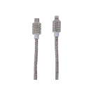 Tekmee Ladekabel, 1m; Type-C auf Lighting, 18W Kabel + 20W Netzstecker mit Strasssteinen