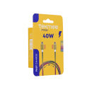 Tekmee Ladekabel, 1m; Type-C auf Type-C, 40W, mit Strasssteinen Regenbogen