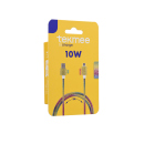 Tekmee Ladekabel, 1m; USB auf Type-C, 10W, mit Strasssteinen Regenbogen