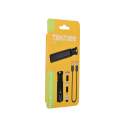 Tekmee Reise-Lade-Set, Micro USB, Lighting, USB, Ladekabel Type-C auf Type-C