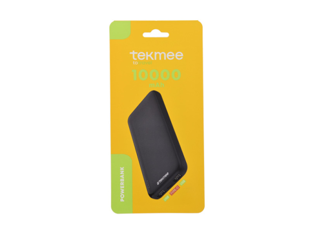 Tekmee Powerbank, 10000mAh, 2x USB, Type-C