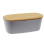 Brotkasten grau mit Holzdeckel aus Buchenholz, 35 x 20 x12 cm; UVP: 24,95 Euro