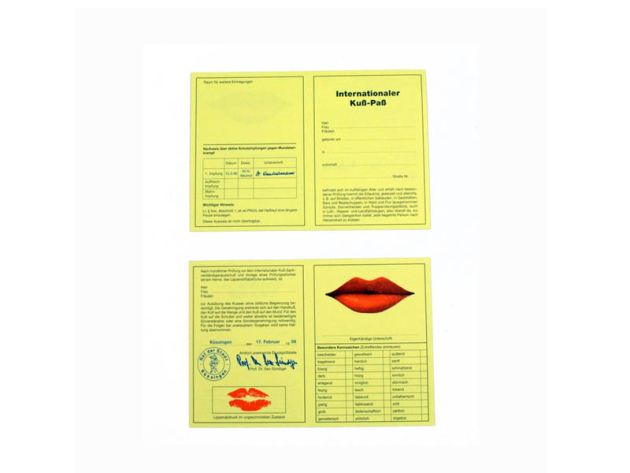 Scherzausweise - Kußpass, 200er Pack