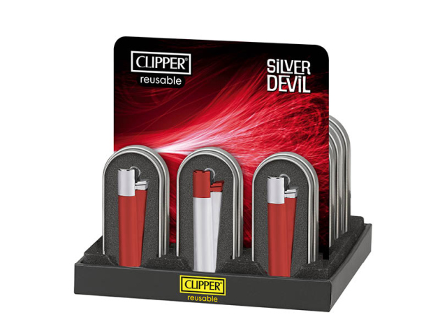 Clipper Metal Large SILVER DEVIL, 12er Display
