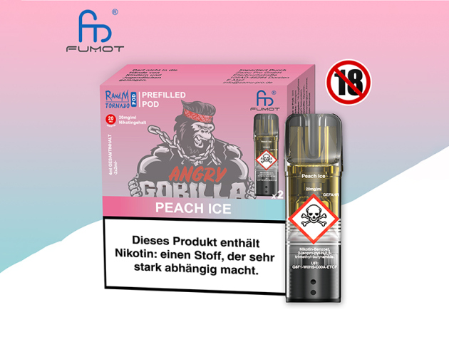 RandM Tornado Prefilled Pod - Peach Ice (Pfirsich, Eis) - 20mg - 2er Set