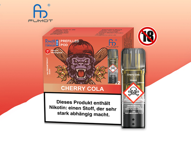 RandM Tornado Prefilled Pod - Cherry Cola (Kirsche, Cola) - 20mg - 2er Set