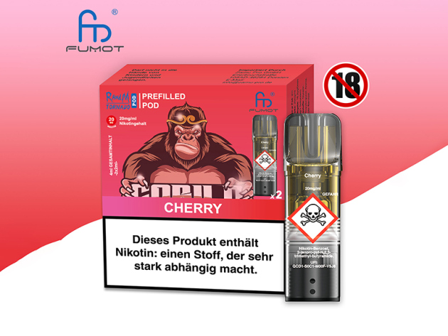 RandM Tornado Prefilled Pod - Cherry (Kirsche) - 20mg - 2er Set
