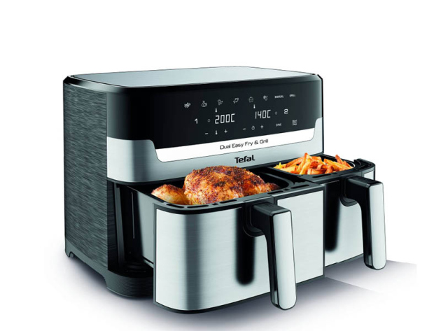Dual Easy Fry & Grill 8,3 L Edelstahl Heißluftfritteuse EY905D, UVP: 359,99 Euro