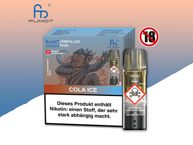 RandM Tornado Prefilled Pod - Cola Ice (Cola, Eis) - 20mg - 2er Set