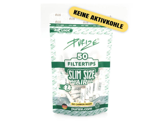 PURIZE Colour Mix, pack of 33, Xtra Slim Size 5.9mm, activated carbon filter