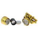 Grinder "Jamaica", 4-tlg, gold o. anthrazit, 2-fach sortiert; Ø 38 mm; Höhe 12 cm; einzeln