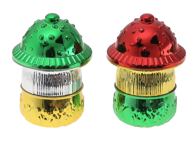 Grinder "Mushrooms", 4-tlg, 2-fach sort.; Ø 35 mm; Höhe 9 cm; einzeln