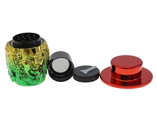 Grinder "Rastaman", 3-tlg.; Ø 37 mm; Höhe 9 cm; einzeln