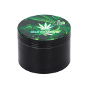 Bong-Set "Hanfblatt 420" mit Bong, Grinder, Glasgefäß, Aschenbecher + Bürste + Löffel