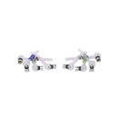 Glaspfeife "Feder" 5-fach sortiert, 10er Pack