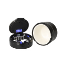 Autoaschenbecher "Patrick" schwarz mit LED, Ø 5,5/6,2 cm, H: 7,5 cm