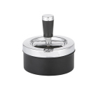 Schleuderaschenbecher "schwarz-silber" farbig,...