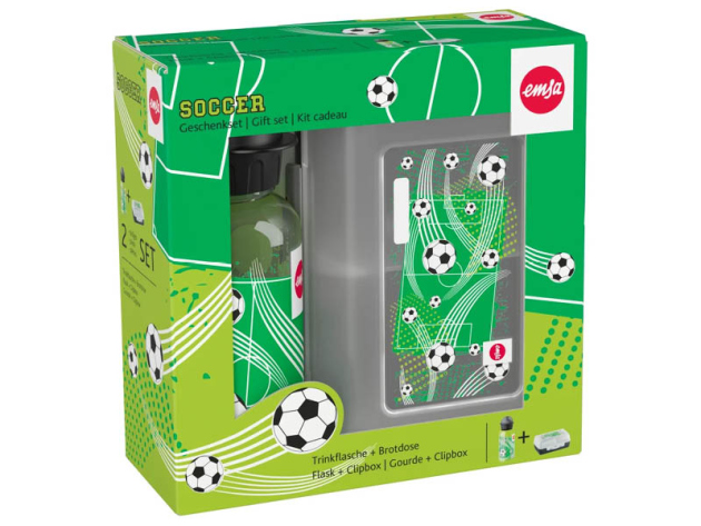 Emsa Brotdose inkl. Trinkflasche Soccer- 2-tlg. UVP: 17,99 Euro