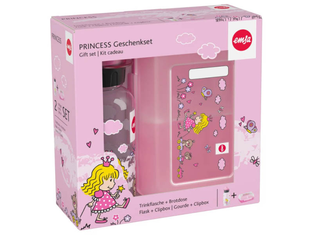 Emsa Brotdose inkl. Trinkflasche Princess- 2-tlg. UVP: 17,99 Euro