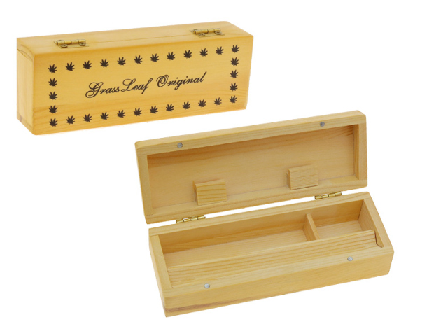 Aufbewahrungsbox für Weed; Holz; 14,5 x 5,5 x 3,5 cm