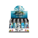 Elektrofeuerzeuge "LEUCHTTURM", 5-fach sortiert; 50er Display