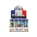 Elektrofeuerzeuge "PARIS PARIS", 5-fach sortiert; 50er Display