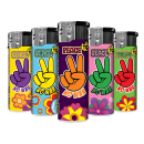 Elektrofeuerzeuge "PEACE / NO WAR", 5-fach...