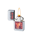 Metallfeuerzeuge "AC/DC" Soft-Flame, 12er Display