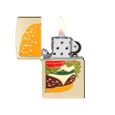 Zippo Feuerzeug - erhabene Emblem Foodie Burger