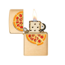 Zippo Feuerzeug - erhabene Emblem Foodie Pizza