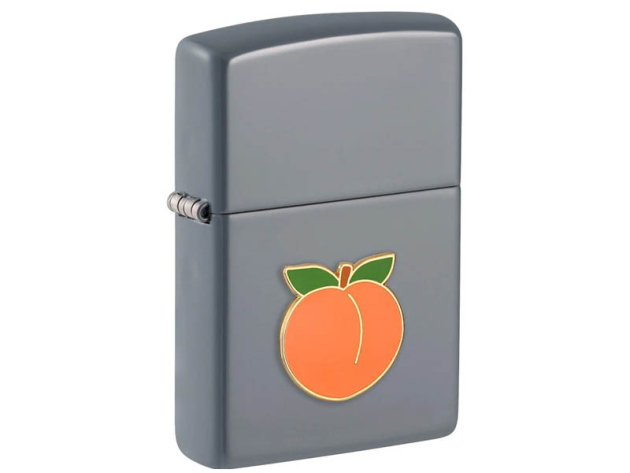 Zippo Feuerzeug - erhabene Emblem Foodie Pfirsich