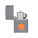 Zippo Feuerzeug - erhabene Emblem Foodie Pfirsich