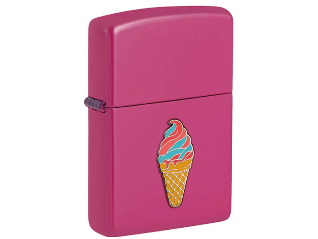 Zippo Feuerzeug - erhabene Emblem Foodie Eiscreme