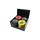 Grinder "THC Molecule" 4-fach sortiert; 2-tlg.; Ø 55 mm, einzeln